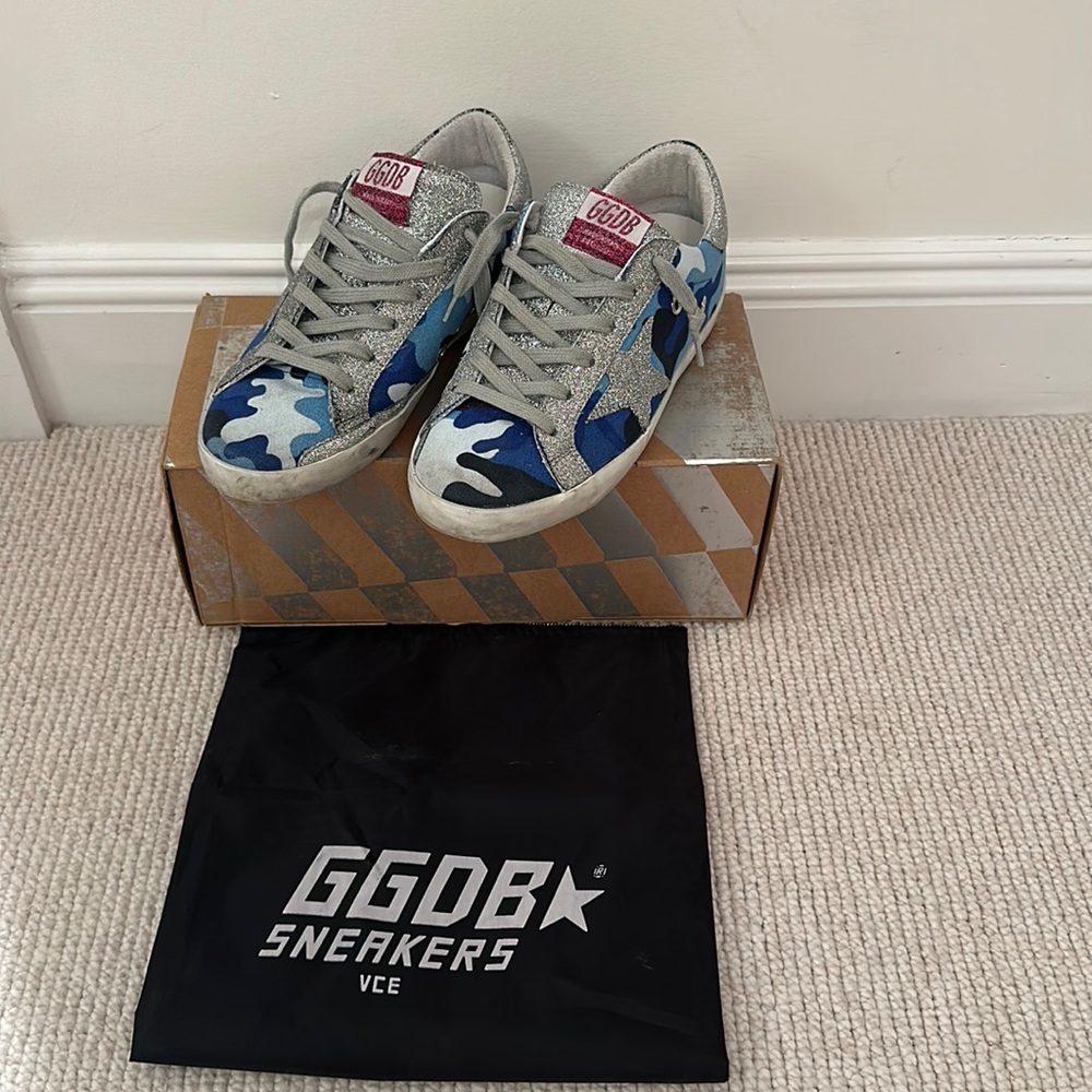 Golden Goose Superstar blue camo 37